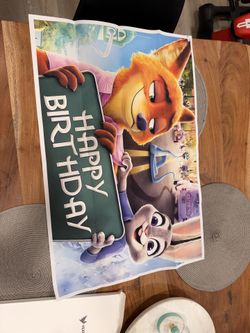 Small Happy Birthday Sign