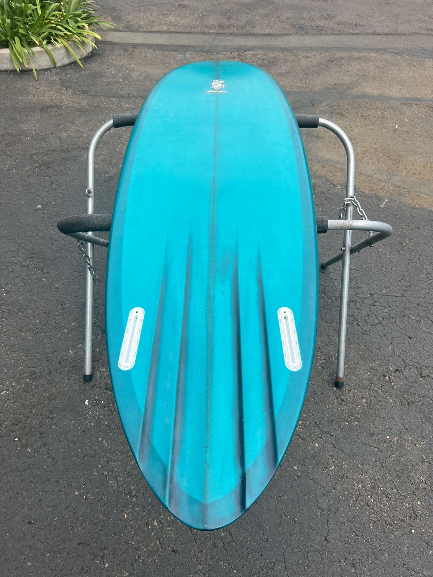 Custom 6’10” Twin Fin Surfboard With Channels Shane Stoneman