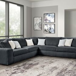 Sala Sectional Charcoal Overzised $54 Down 