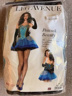 Leg Avenue Peacock Beauty 3PC Costume, L (Style 83818)