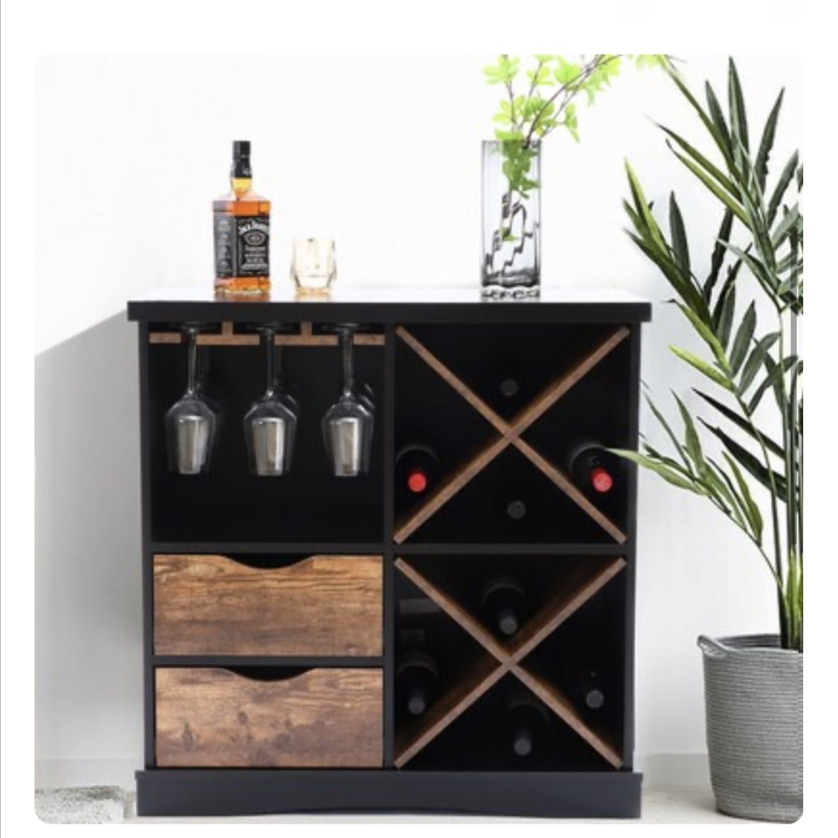 Black Accent wine Cabinet