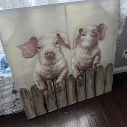 Portrait in good condition measures 39”long and width 39”