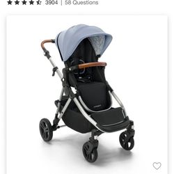 Stroller Mockingbird Single To Double 2.0 Sky Windowpane 
