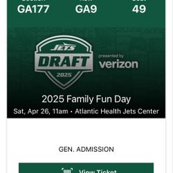 Jets Family Fun Day Tickets