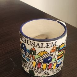 Jerusalem Vintage Ceramic Cup