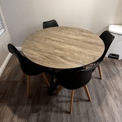 Dining table and chairs