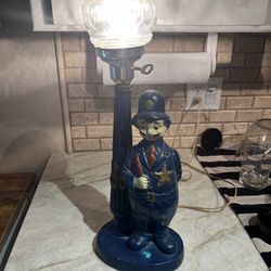 Keystone Cops Lamp Old 20” Tall Ceramic 