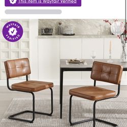 NEW: Set of 2 Corrigan Studio® Aveon Mid-Century Modern Dining Chairs