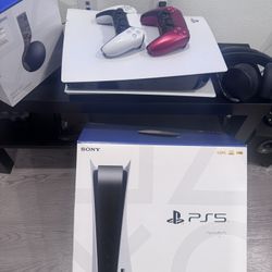 Sony PS5 Blu-Ray Disc Edition – Extra Controller + Headset – Barely Used
