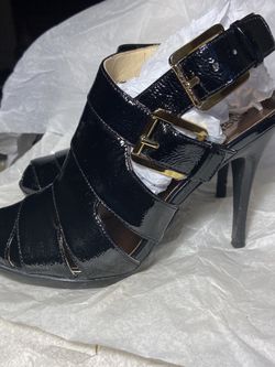 Michael Kors Black Patent Leather Heels Size 8 1/2