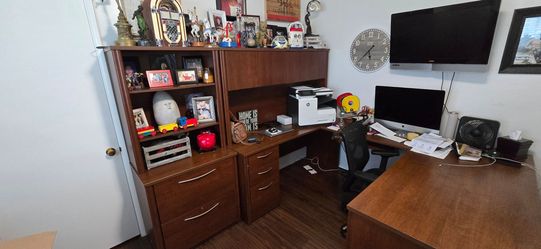 Large office cabinet and desk