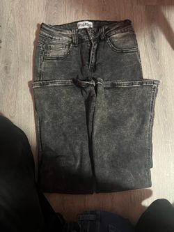 Black flared jeans
