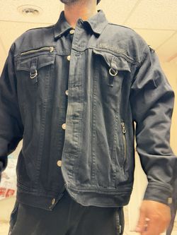 Harley Davison Black Jean Jacket XL