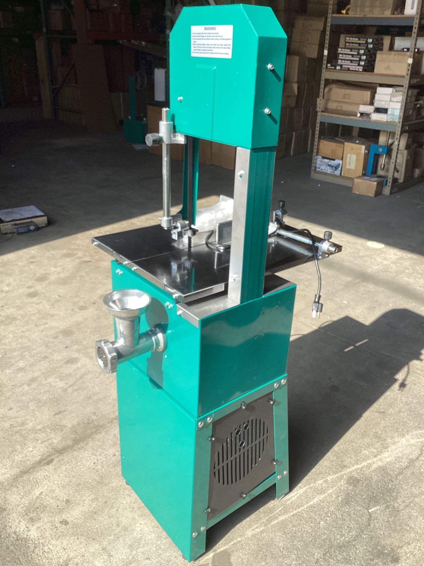 10" Meat Butcher Cutting Mincer Band Saw w/ Grinder Stuffer 3/4HP