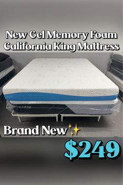New Gel Memory Foam California King Mattress