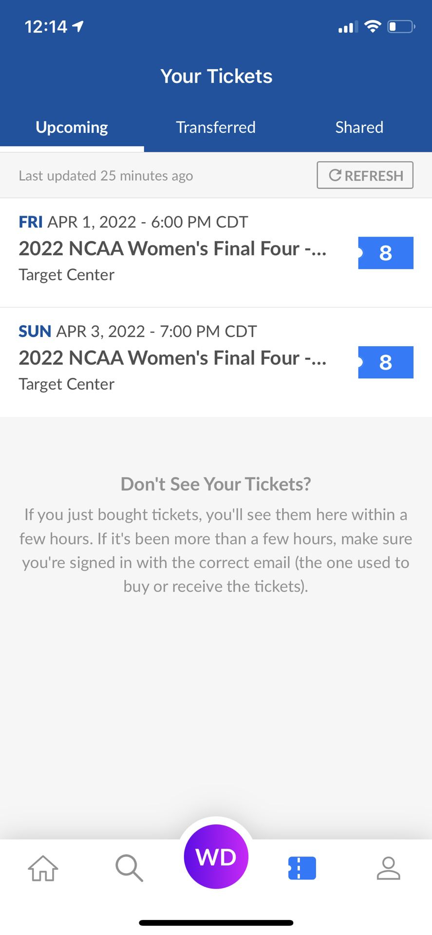 8 Tickets To NCAA Women’s Final Four, 4/1 And 4/3
