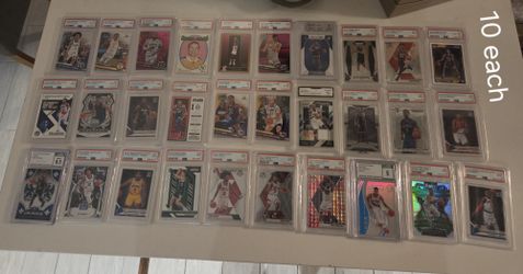Graded basketball football baseball cards psa bgs ect $10 Each Card