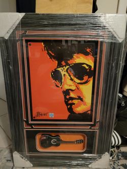 Framed Elvis Painting-new