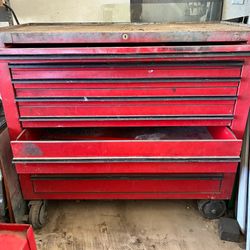 Red Rolling Mechanics Large Tool Chest Box