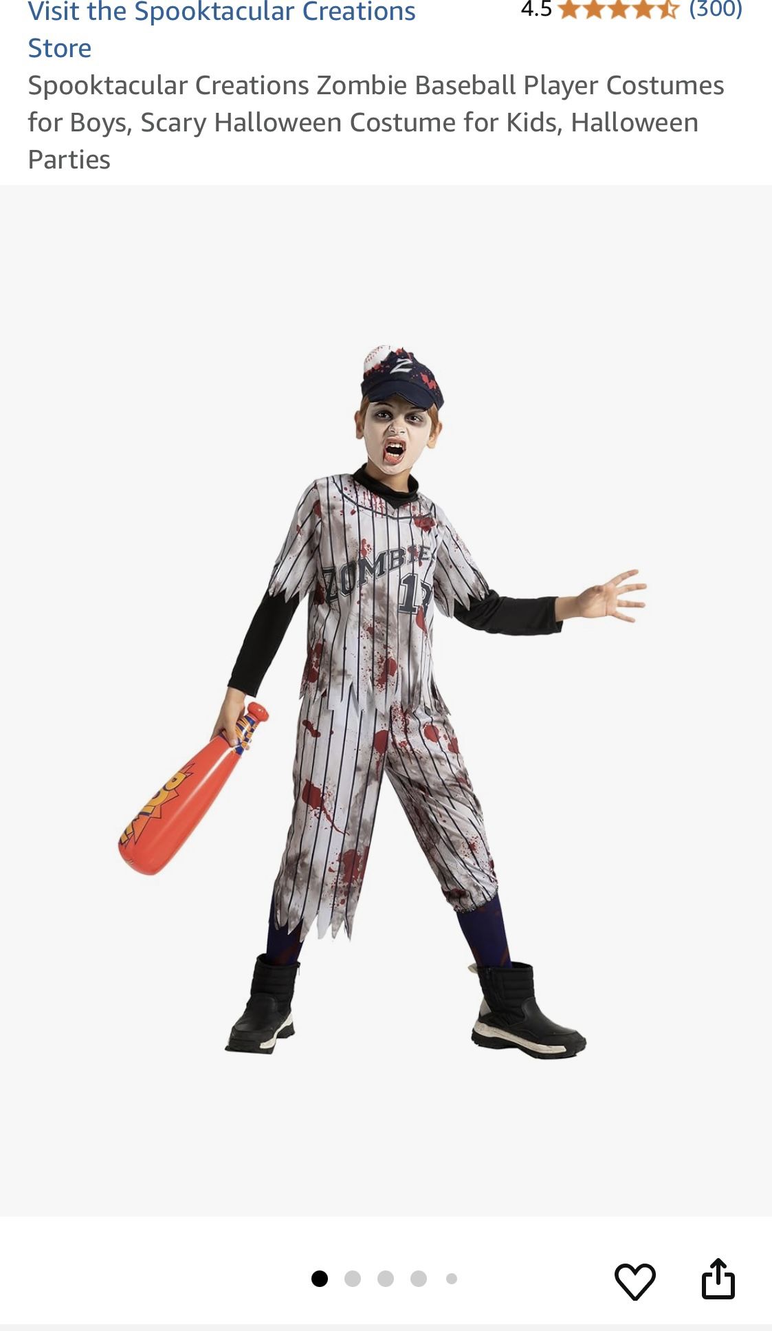 Halloween- BaseBall Player Zombie