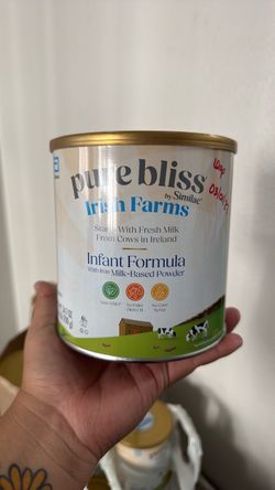 Baby formula - Enfamil and Pure Bliss Irish farms