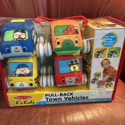 Melissa And Doug Pull Back Vehicle Toys 9 Mths+