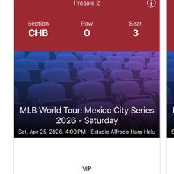 2 Padres Vs Diamondbacks Tickets In Mexico City 4/25/26