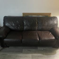 Brown Leather Couch