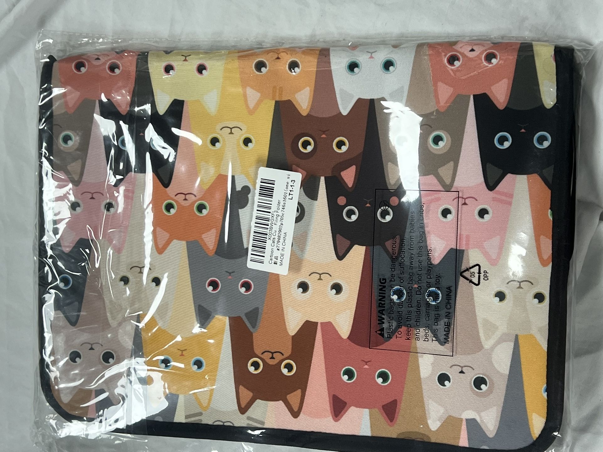 cartoon cats filling folder