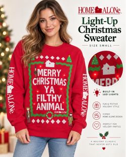 Home Alone Light-Up Ugly Christmas Sweater