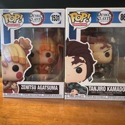 Demon slayer Funko Pop (TANJIRO KAMADO, ZENITSU AGATSUMA)