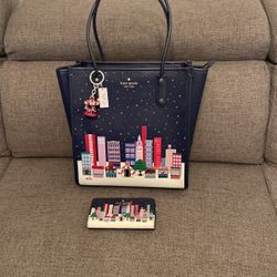 New Kate Spade Tote Wallet Key Chain