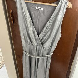 Silver Knee Length Dress