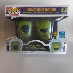 Funko Pop Pop! Vinyl Figures 2 Pack The Simpsons Kang And Kodos GITD 2019  LIMITED EDITION EXCLUSIVES Collectible Toy New In Box Htf Mint