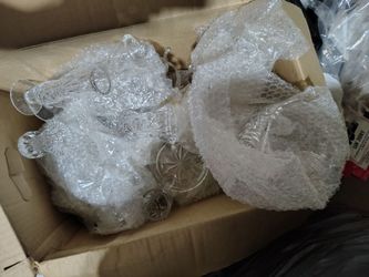 Box full of brand new crystal 30 dollars