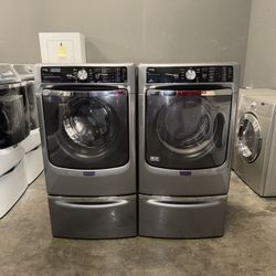 MAYTAG XL CAPACITY WASHER DRYER ELECTRIC SET 