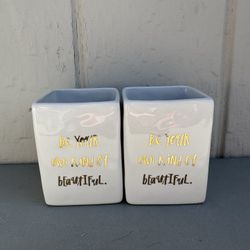 Rae Dunn Makeup Brush Holders