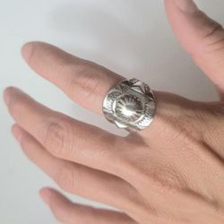 925 sterling silver women's lady's men's unisex chunky band cuff ring Gift