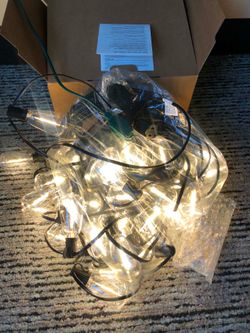 100FT LED Outdoor String Lights, 2700K Patio Lights with 40+2ST38 Shatterproof LED Edison Bulbs, Connectable