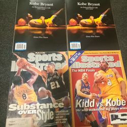 4 KOBE BRYANT MAGAZINES 