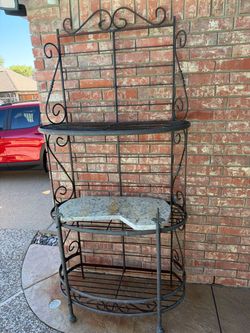 Antique Wrought Iron Baker's Rack