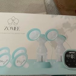 Zomee Z2 Double Electric Breast Pump – with Expression, Massage, and 2-Phase Modes - Hospital Grade Rechargeable, Portable, Hands Free Wearable Breast