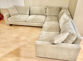 West Elm Harmony sectional performance velvet