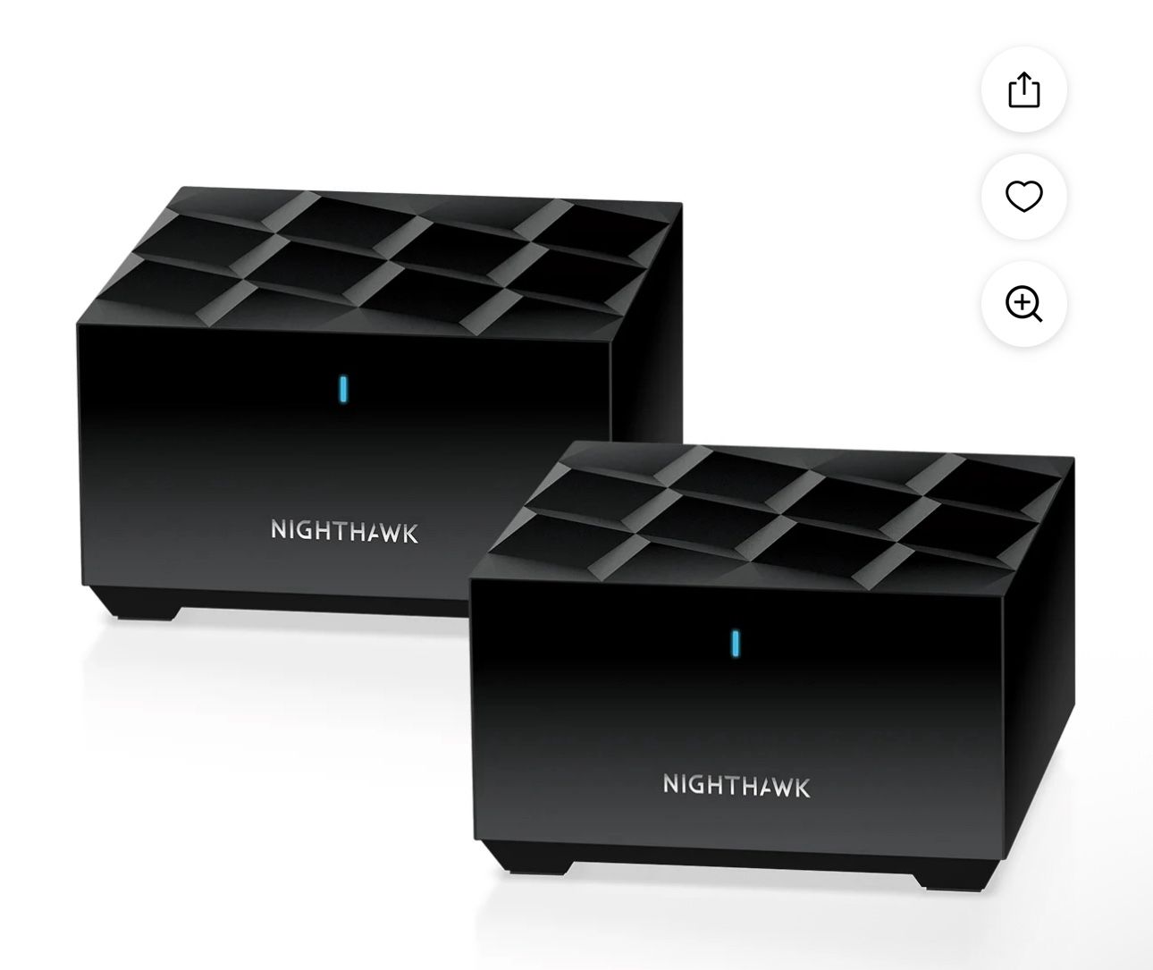 NETGEAR - Nighthawk AX3000 Mesh WiFi 6 System with Router + 1 Satellite Extender 3Gbps (MK72-100NAS)