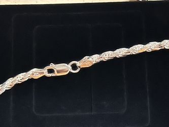 925 Rope diamond cut chain 20”