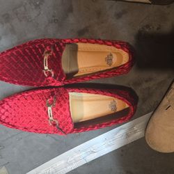 Red prom loafers wore one time excellent condition