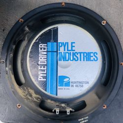 Vintage 1982 Pyle Driver made in the USA 12” Speaker. Large magnet with silver dust cover. Use for guitar, PA, monitors, etc.