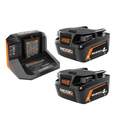 RIDGID
18V MAX Output Starter Kit with (2) 4.0 Ah Batteries and Charger