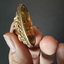 Victorian Gold filled Watch Fob With Large Topaz Stone!