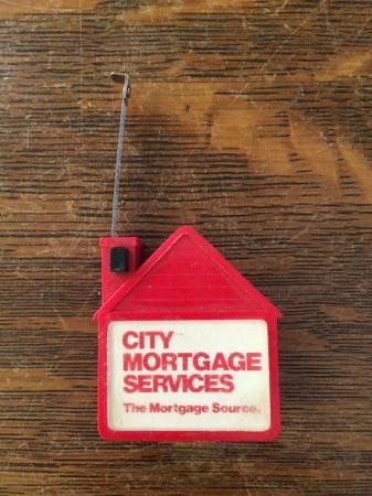 Collectible Vintage Red House Shaped Advertising Tape Measure